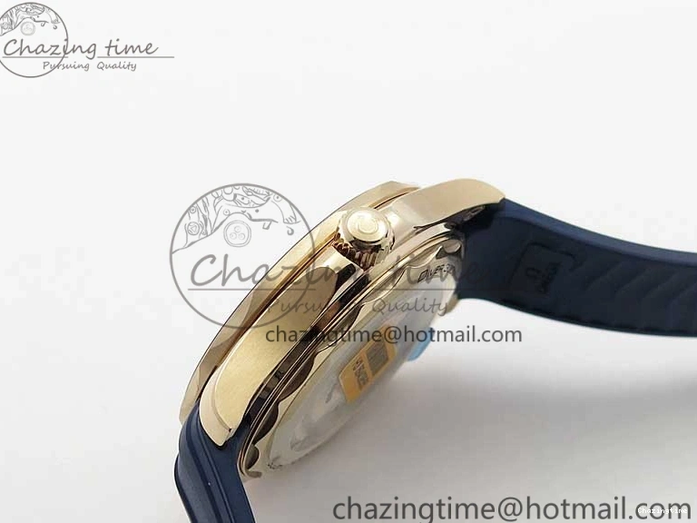 0322 2018 Seamaster Diver 300M RG Blue Ceramic VSF 1:1 Best Edition Blue Dial on Blue Rubber Strap A WeatherProof 7914